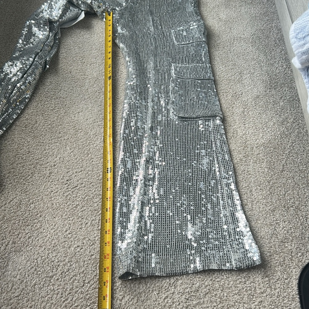 Alice and Olivia Hayes sequin cargo pants - Picture 12 of 16
